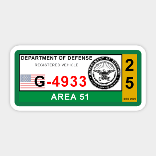 2025 Area 51 Military Base Permit Sticker